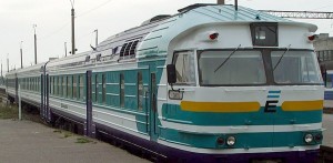 Sovjetiskt tåg i Estland.