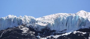 Glaciären på Mount Tronador.